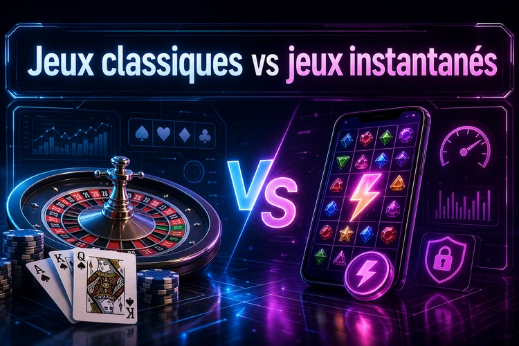 Jeux classiques vs jeux instantanés